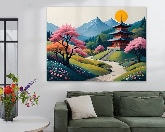 Voorbeeld van het werk in een kamer