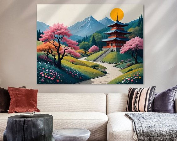 Voorbeeld van het werk in een kamer