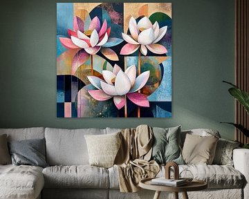 Lotus flowers abstract