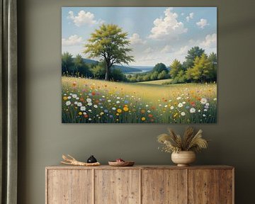 Paysage de prairie verte