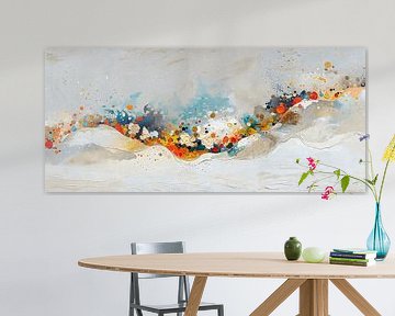 Abstract Bloemen | Floral Dance in Color van Abstract Schilderij