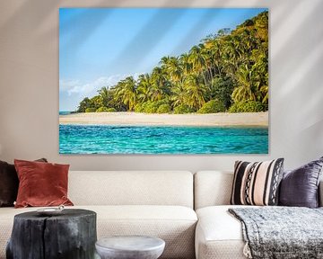 Paradiesischer Strand mit Palmen auf den Philippinen - Tropische Wanddekoration von Michiel Ton