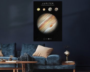 Jupiter en zijn manen van Hazen Rocky