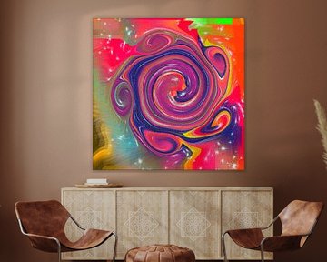 Digital art with a pattern and different colors by Olafs Bildwelt
