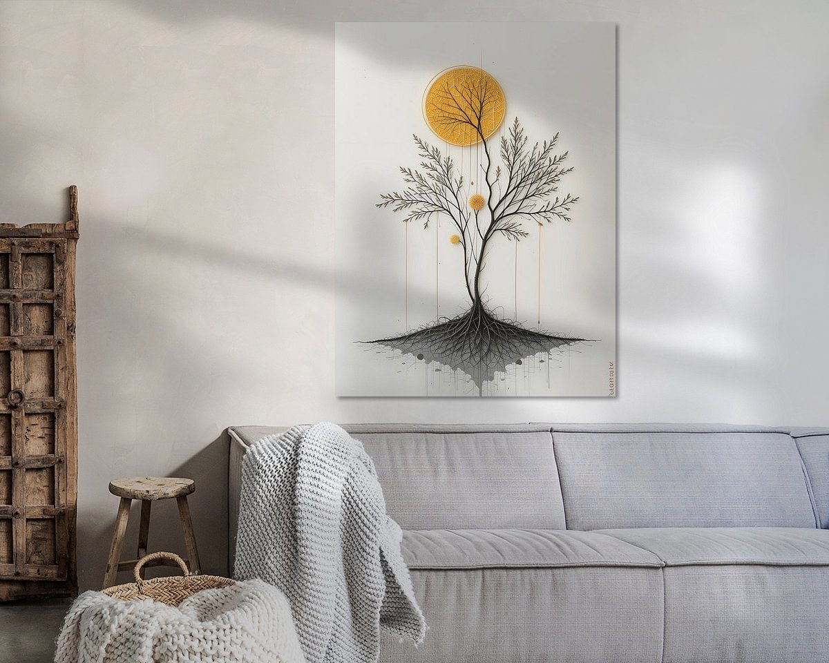 Voorbeeld van het werk in een kamer