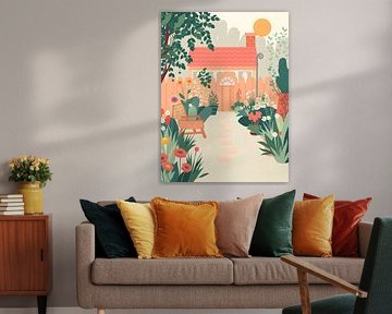 Illustrations d'un jardin