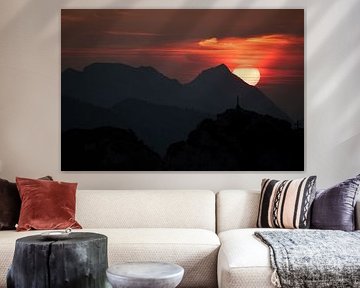 Lever de soleil derrière le Hochstaufen sur Christian Peters