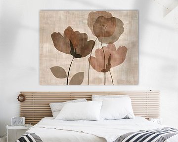 Flower painting Earth tones | Warmth in Earth's Hues by Modern Collection