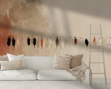 Abstract minimalisme (gezien bij vtwonen) van Japandi Art Studio