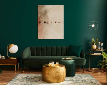 Abstract minimalism "You are never alone" by Japandi Art Studio