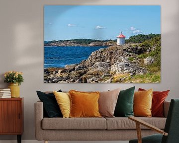 Beacon on the archipelago island of Merdø in Norway by Rico Ködder