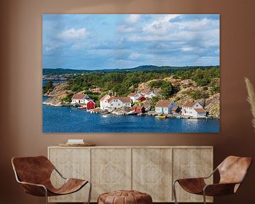 View of the village of Brekkestø in Norway by Rico Ködder