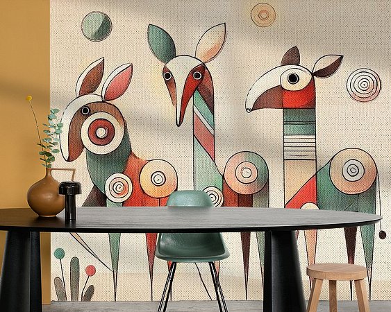 Voorbeeld van het werk in een kamer