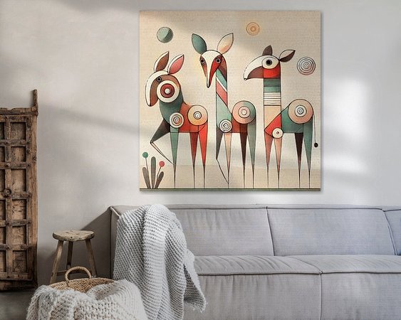 Voorbeeld van het werk in een kamer