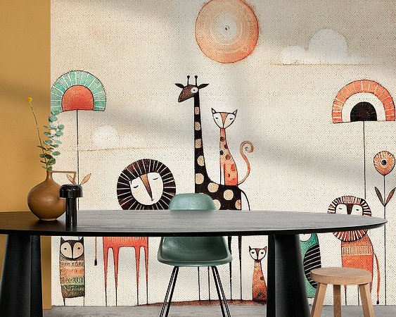 Voorbeeld van het werk in een kamer