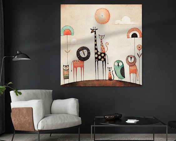 Voorbeeld van het werk in een kamer