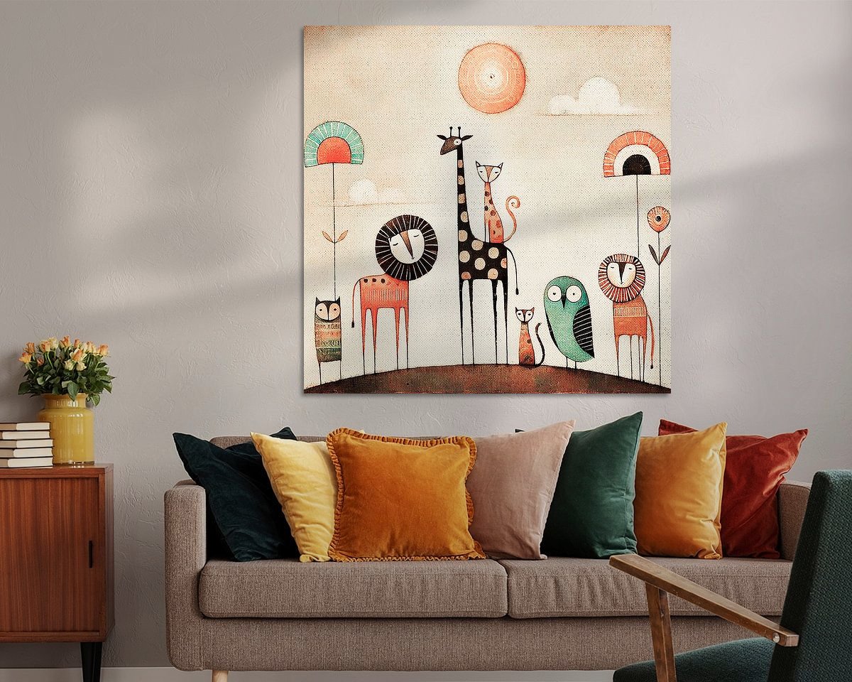 Voorbeeld van het werk in een kamer