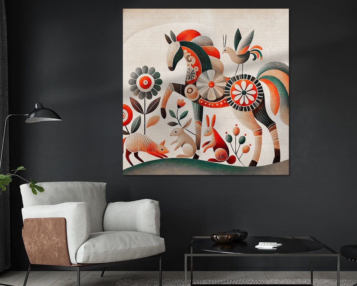 Voorbeeld van het werk in een kamer