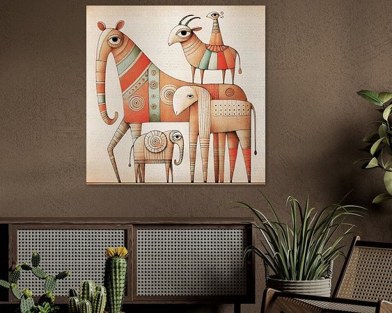 Voorbeeld van het werk in een kamer