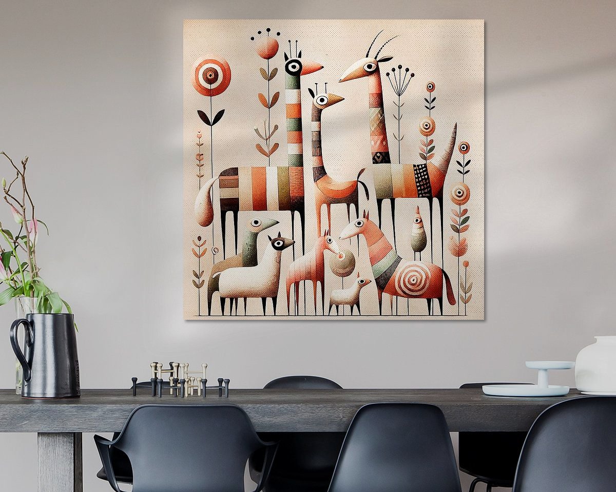 Voorbeeld van het werk in een kamer