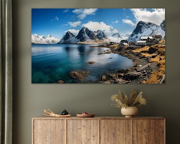 Panoramisch landschap op de Lofoten in Noorwegen in de zomer van Animaflora PicsStock