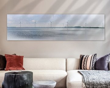 Panoramafoto Grevelingenmeer en Grevelingendam (HR) van Fotografie Jeronimo