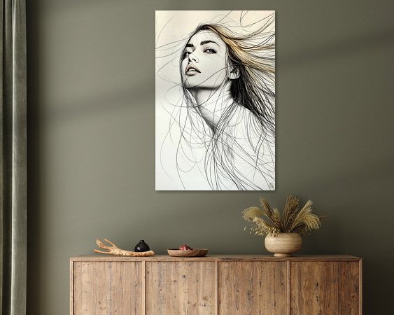 Voorbeeld van het werk in een kamer