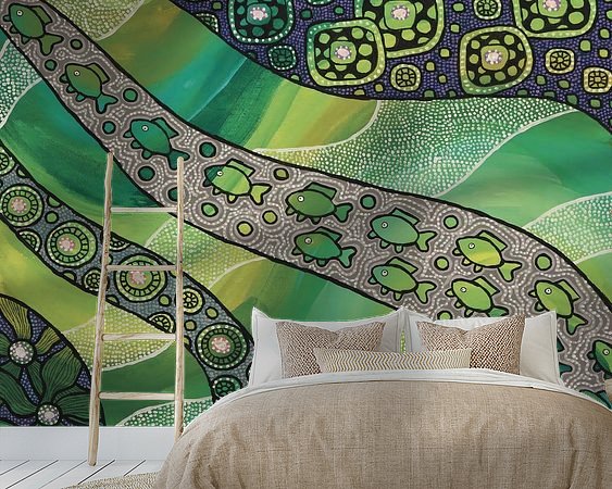 Voorbeeld van het werk in een kamer