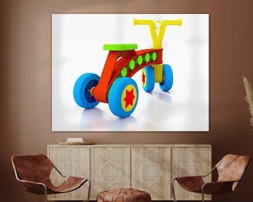 Kinder speelgoed fiets op vier wielen van Jan Brons