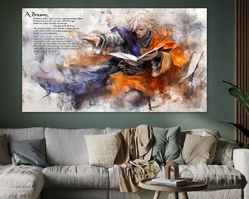 Droom beelden van een artistiek figuur representatief voor weegschaal van Harry Stok
