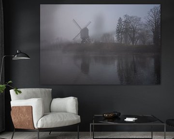 windmill in the fog