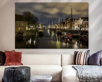De oude boten in Delfshaven van Mart Houtman