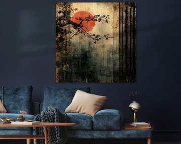 Zen Enso Circles with Geometry japandi by Dream Designs art work