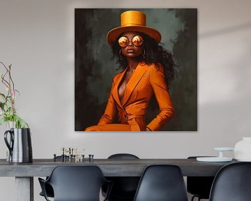 Fashion model van Koffie Zwart