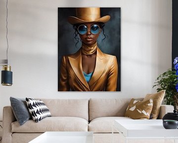 Fashion model van Koffie Zwart