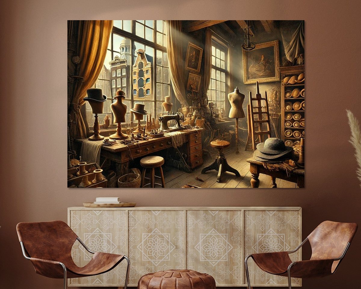 Voorbeeld van het werk in een kamer
