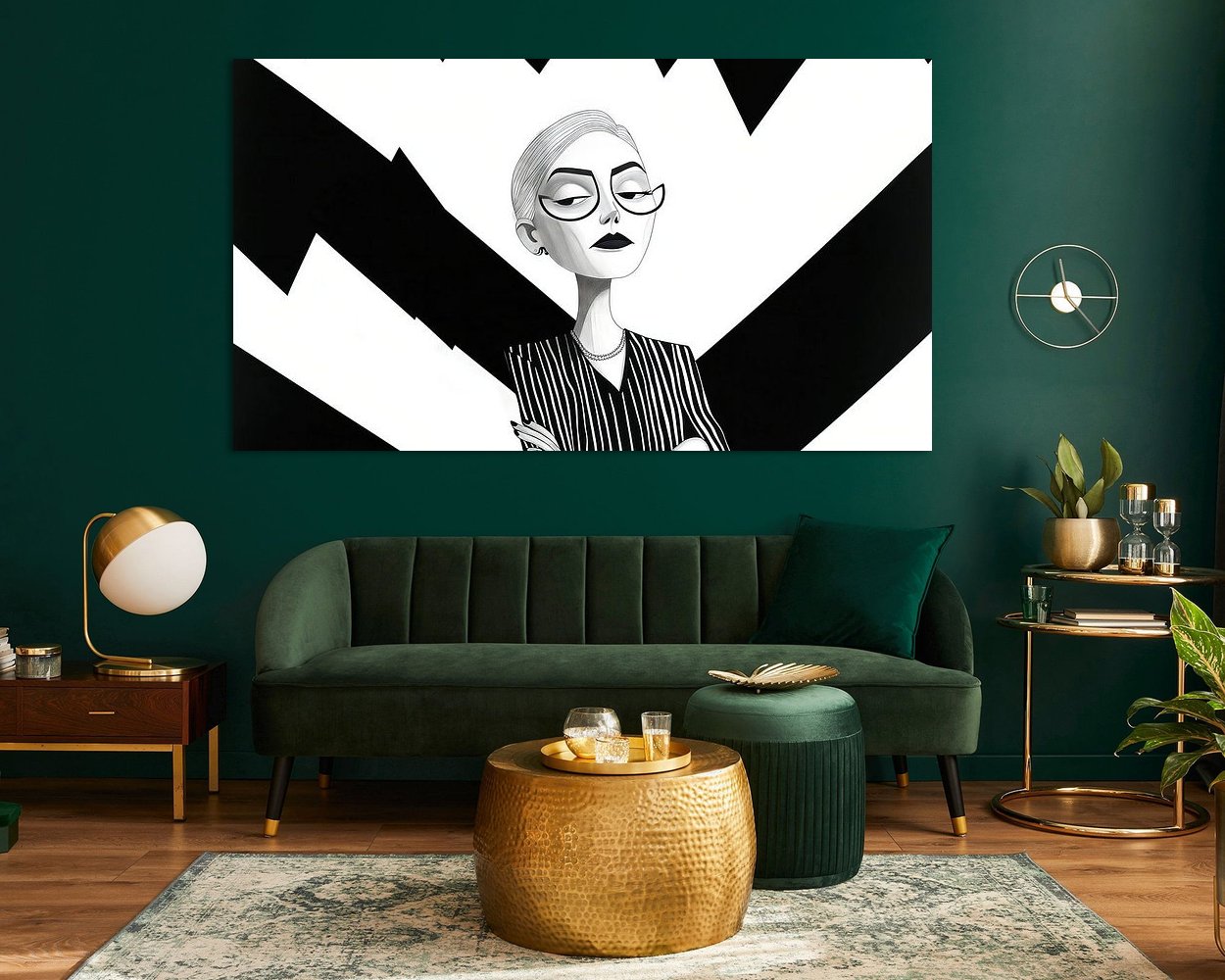 Voorbeeld van het werk in een kamer