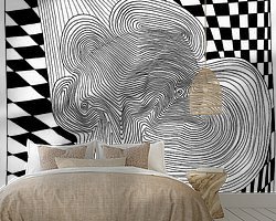 Voorbeeld van het werk in een kamer