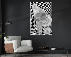 Voorbeeld van het werk in een kamer