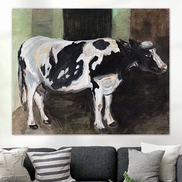 Cow in stable; interpretation of work by Voerman sr.