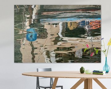 Colourful water reflection