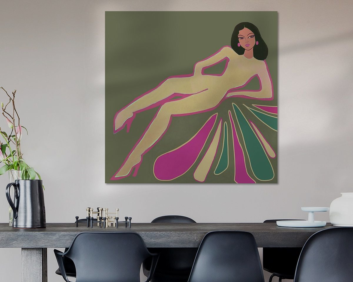 Voorbeeld van het werk in een kamer