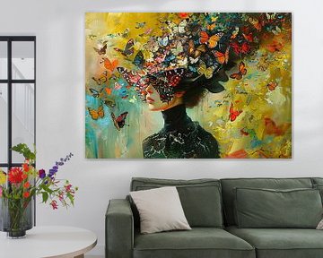 Burst of Colors Silence van Abstract Schilderij