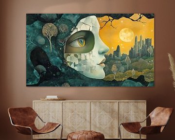 De kijkende oog surrealistisch surrealisme panorama van TheXclusive Art