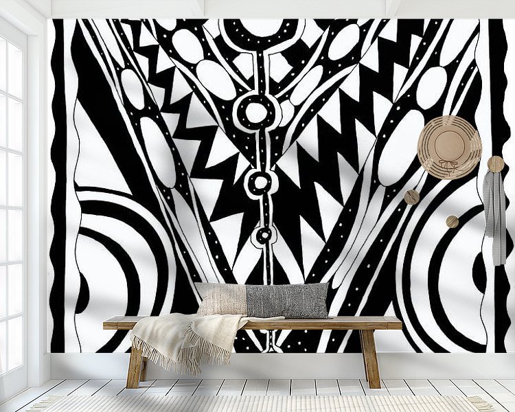 Voorbeeld van het werk in een kamer