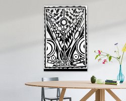 Voorbeeld van het werk in een kamer