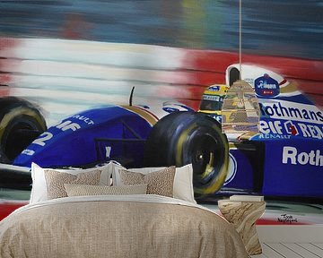 Ayrton Senna Formule 1 schilderij door Toon Nagtegaal