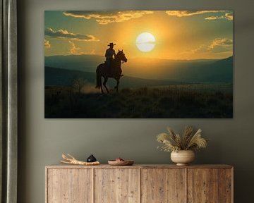 Pferd und Cowboy