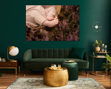 Cute newborn feet among the purple heather by Special Moments MvL