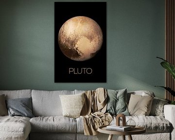STK205498S-Solar system poster van Pluto. van Stocktrek Images